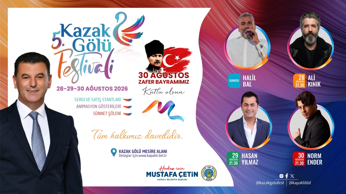 Kapaklı Belediyesi, 5. Kazak Gölü Festivali’ne hazırlanıyor. 